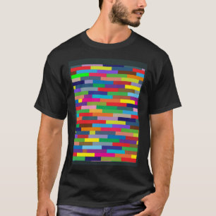 Farbige, Abstrakte Ziegelsteine mit Mod T-Shirt