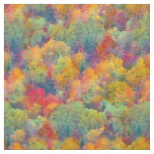 Farbige Abstraktion des Herbstwaldes Stoff