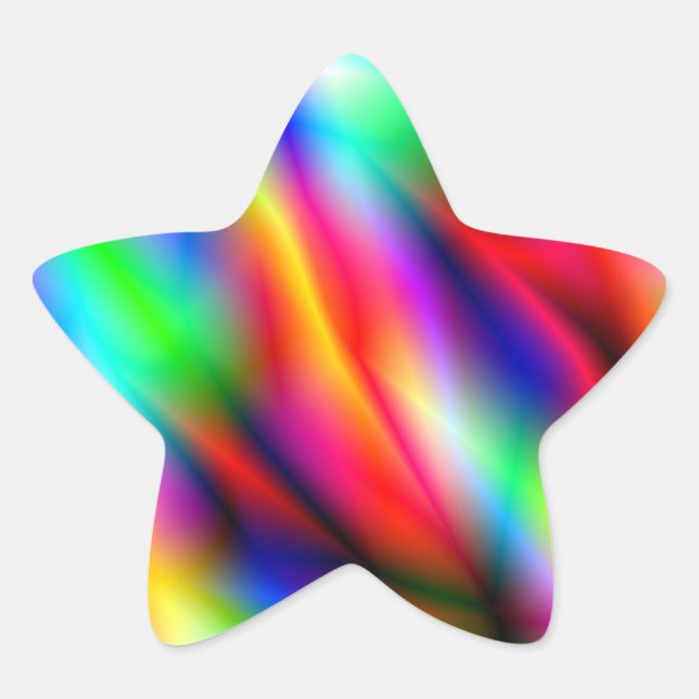 Farbige Abstraktionsstempelaufkleber Stern-Aufkleber (Vorderseite)