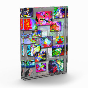 Farbige Acrylblock-Illustration Snaps Fotoblock