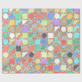 Farbige Acrylmalerei  Geschenkpapier