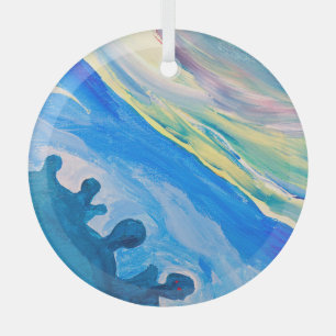 Farbige Acrylmalerei, texturierter Hintergrund. Ornament Aus Glas