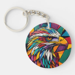 Farbige Adlerkunst Schlüsselanhänger