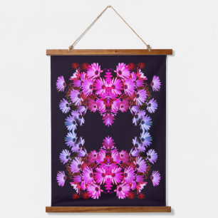 Farbige afrikanische Daisy-Blume Abstrakt Wandteppich Mit Holzrahmen