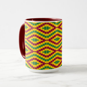 Farbige afrikanische Kente-Muster Tasse