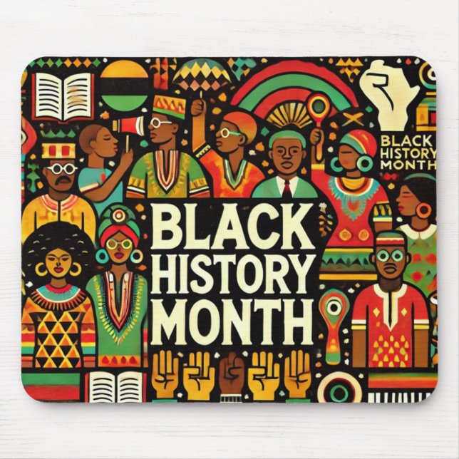 Farbige Afro Culture Graphics Mousepad (Vorne)