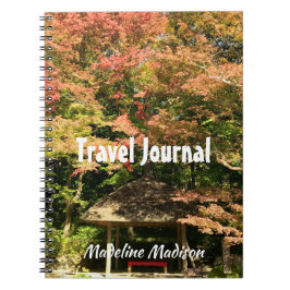 Farbige Ahornbäume und Erholung Notizblock