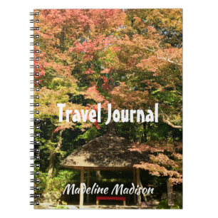 Farbige Ahornbäume und Erholung Notizblock