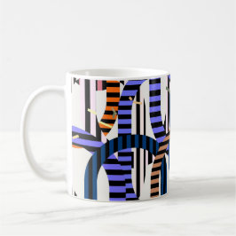 Farbige algorithmische Kunstmuster  Kaffeetasse