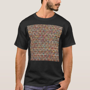 Farbige Alice im Wunderland Text Buch Kunst T-Shirt