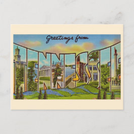 Farbige alte Postkarte aus Tennessee