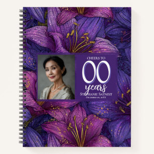 Farbige Amaryllis Erwachsener Geburtstag Custom Notizbuch