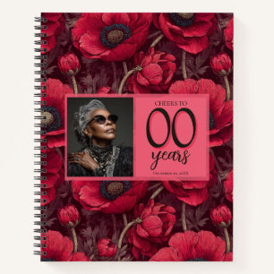 Farbige Anemonen Überraschen Geburtstag Trendy Notizbuch