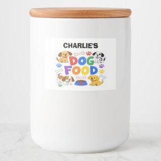 Farbige, anpassbare Hundefutter-Lagerungsbeschrift Lebensmitteletikett