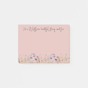 Farbige Aquarell-Wildblume Post-it Klebezettel