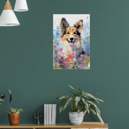 Farbige Aquarellbilder Poster