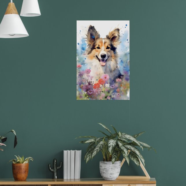 Farbige Aquarellbilder Poster (Wohnzimmer 1)