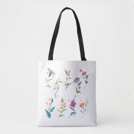 Farbige Aquarellblume II Tasche