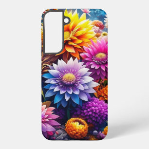 Farbige Aquarellblumen Samsung Galaxy Hülle