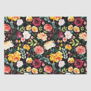 Farbige Aquarelle Blume Seidenpapier