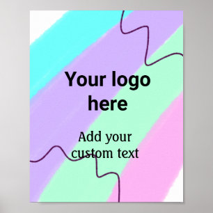 Farbige Aquarellfarbe abstrakter Name Poster