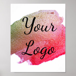 Farbige Aquarellfarbe abstrakter Name Poster