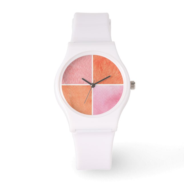 farbige Aquarellfarbe Armbanduhr (Vorderseite)