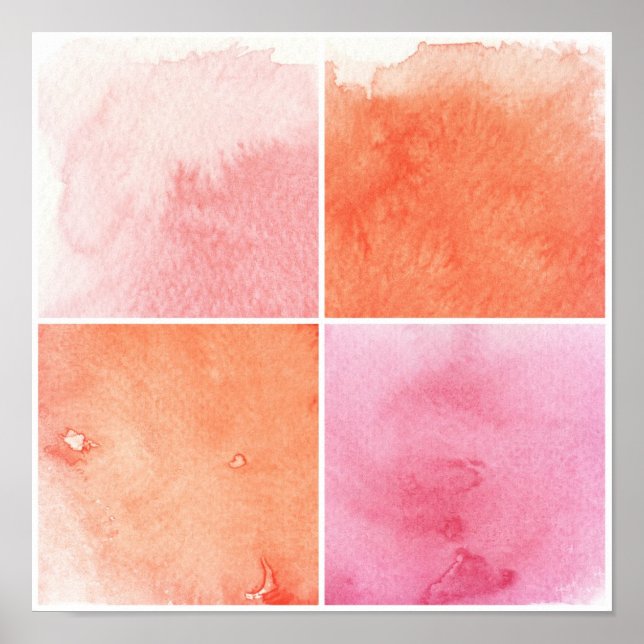 farbige Aquarellfarbe Poster (Vorne)