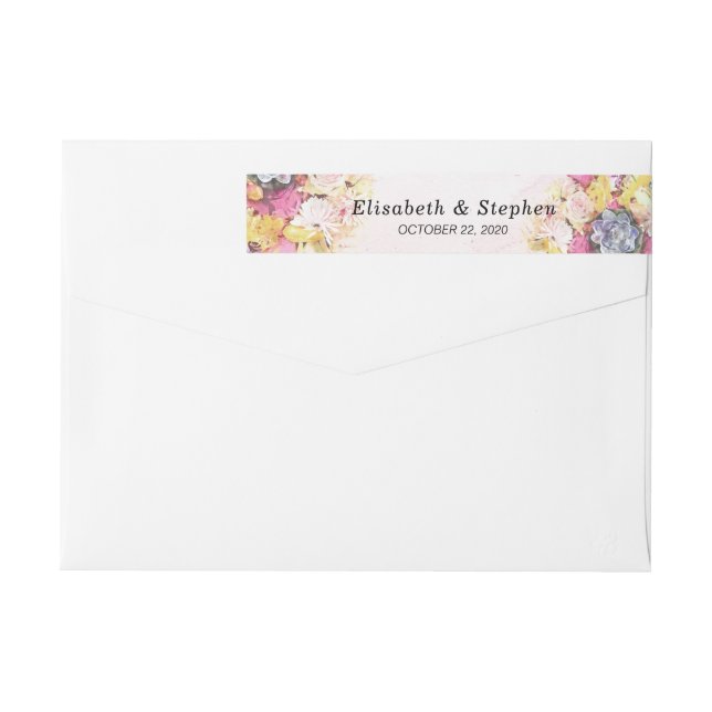 Farbige Aquarellfarben-Blume Hochzeitsplattform (Rückseite)