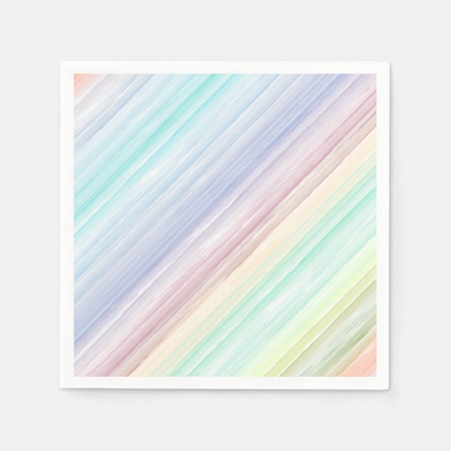 Farbige Aquarellfarbenstreifen - Musterbeispiel Serviette (Vorderseite)