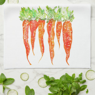 Farbige Aquarellkarotten Küchentücher