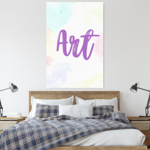 Farbige Aquarellkunst Leinwanddruck