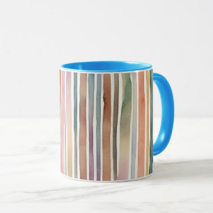 Farbige Aquarelllinien Tasse