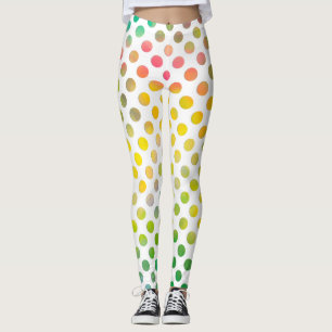 Farbige Aquarelltöne auf weiß Leggings