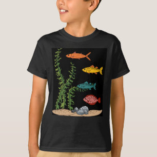 Farbige Aquarium Fische Tiermotive T-Shirt