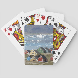 Farbige Architektur der Stadt, Narsaq, Spielkarten