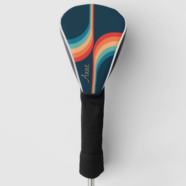 Farbige Arkaden im Retrostil Golf Headcover (Vorderseite)