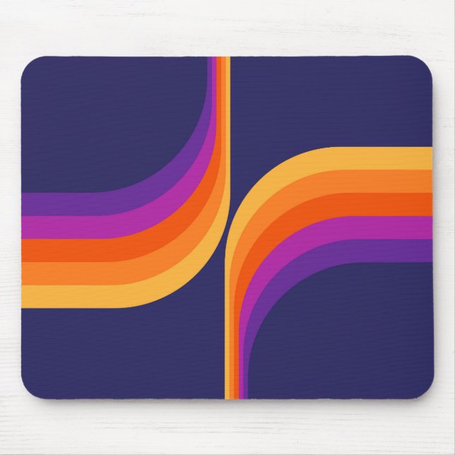 Farbige Arkaden im Retrostil Mousepad (Vorne)
