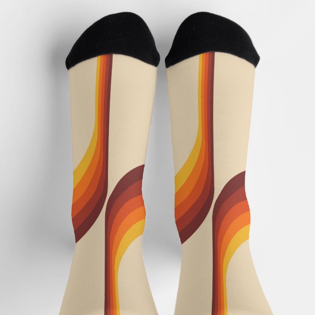 Farbige Arkaden im Retrostil Socken (Oben)