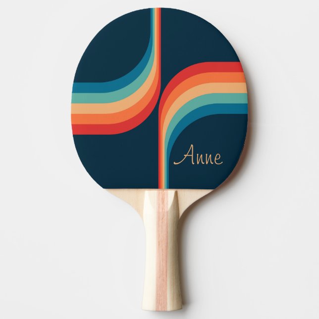 Farbige Arkaden im Retrostil Tischtennis Schläger (Vorderseite)