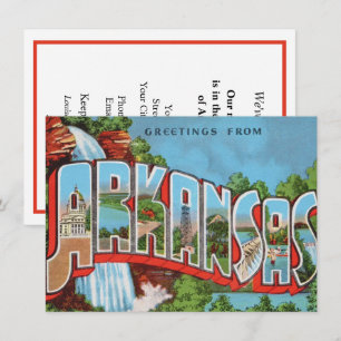 Farbige Arkansas Umzugsankündigung Feiertagskarte