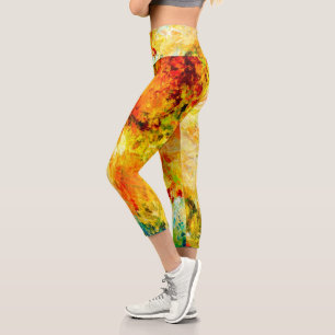 Farbige Artist-Palette Capri Leggings