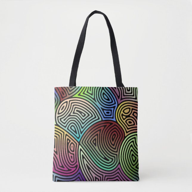 farbige asymmetrische abstrakte Formen Tasche (Vorderseite)