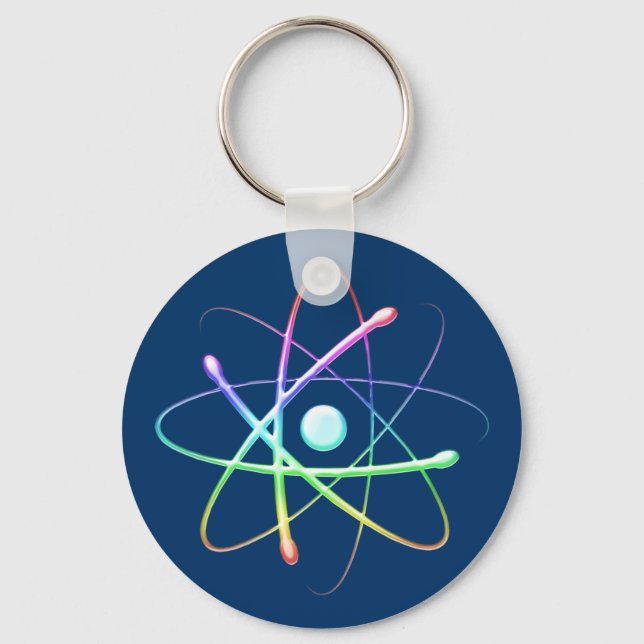 Farbige Atom (008) - Schlüsselanhänger (Vorderseite)