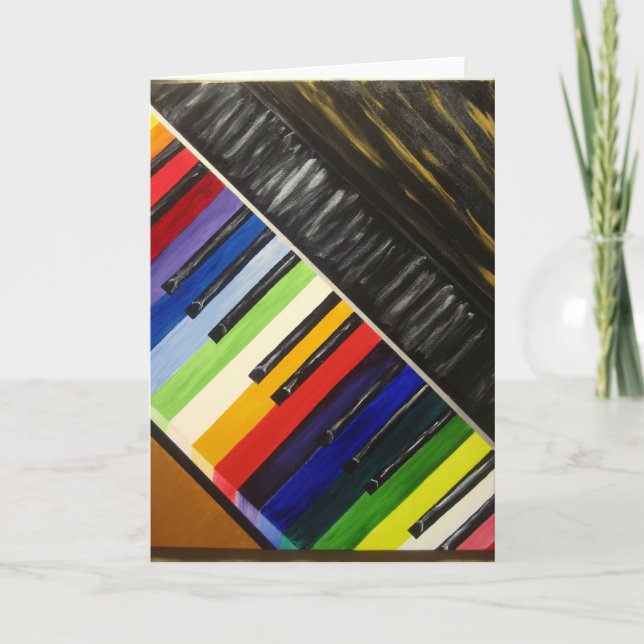 Farbige Augen abstrakte Kunst - Grußkarte Karte (Vorderseite)
