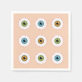 Farbige Augen Halloween-Augenbrauen Bloodshot-Auge Serviette