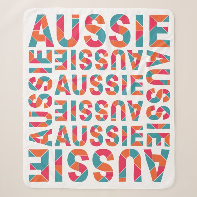 Farbige AUSSIE-Decken Sherpadecke (Vorderseite)