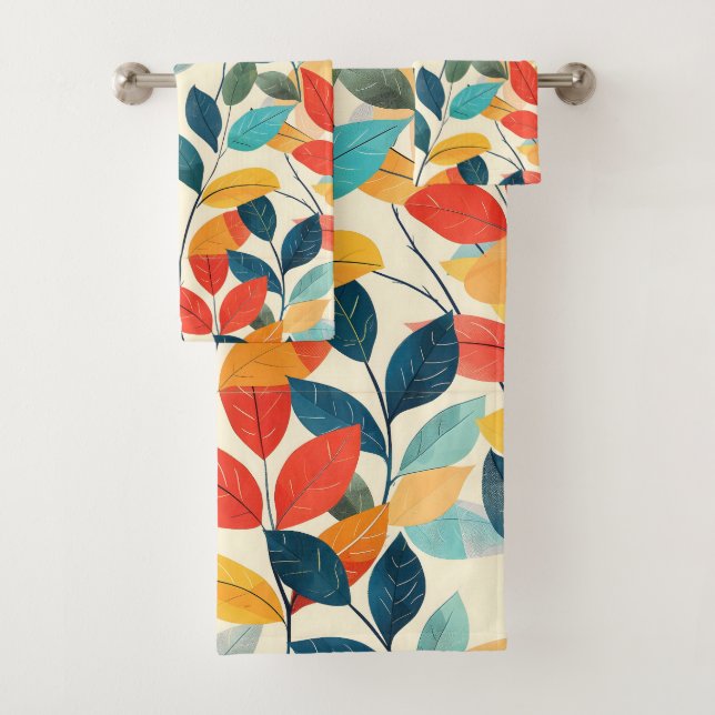 Farbige Autos-Blätter Badhandtuch Set (Insitu)