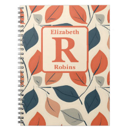 Farbige Autos Blätter boho personalisierte Monogra Notizblock