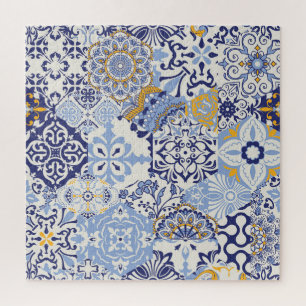 Farbige Azulejos-Fliesen: handgezeichnet Muster.